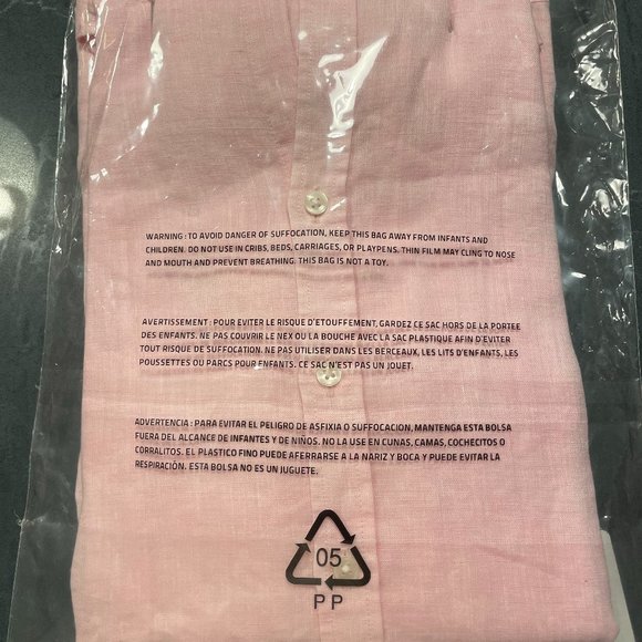 Peter Millar New Women's Light Pink Linen Shirt XS - Picture 5 of 5